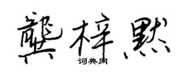 王正良龚梓默行书个性签名怎么写