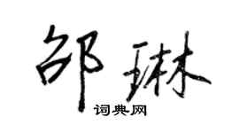 王正良邵琳行书个性签名怎么写