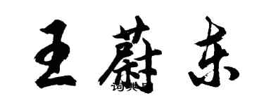 胡问遂王蔚东行书个性签名怎么写