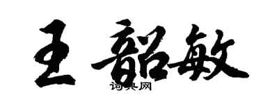胡问遂王韶敏行书个性签名怎么写