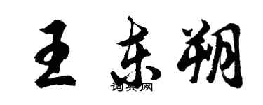 胡问遂王东朔行书个性签名怎么写