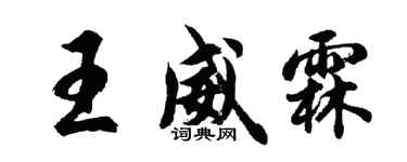 胡问遂王威霖行书个性签名怎么写
