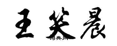 胡问遂王笑晨行书个性签名怎么写