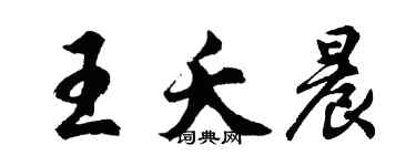 胡问遂王夭晨行书个性签名怎么写