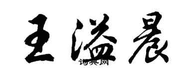 胡问遂王溢晨行书个性签名怎么写