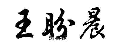 胡问遂王盼晨行书个性签名怎么写