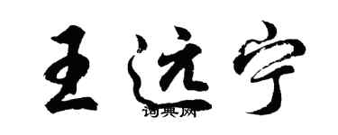 胡问遂王远宁行书个性签名怎么写