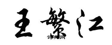 胡问遂王繁江行书个性签名怎么写