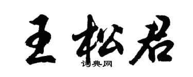 胡问遂王松君行书个性签名怎么写