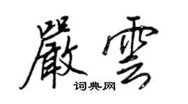 王正良严云行书个性签名怎么写