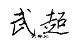 王正良武超行书个性签名怎么写