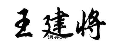 胡问遂王建将行书个性签名怎么写