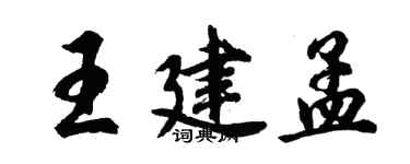 胡问遂王建孟行书个性签名怎么写