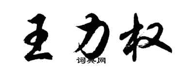 胡问遂王力权行书个性签名怎么写
