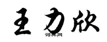 胡问遂王力欣行书个性签名怎么写