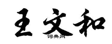 胡问遂王文和行书个性签名怎么写