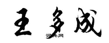 胡问遂王多成行书个性签名怎么写