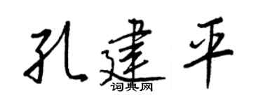 王正良孔建平行书个性签名怎么写