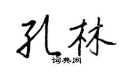 王正良孔林行书个性签名怎么写