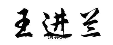胡问遂王进兰行书个性签名怎么写