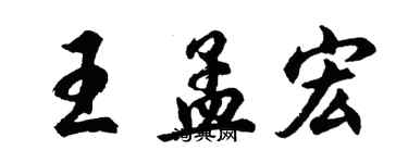 胡问遂王孟宏行书个性签名怎么写