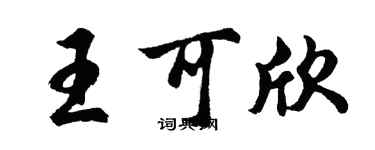 胡问遂王可欣行书个性签名怎么写