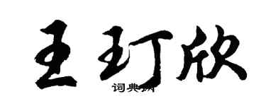 胡问遂王玎欣行书个性签名怎么写