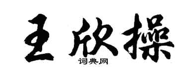胡问遂王欣操行书个性签名怎么写