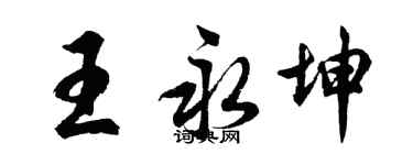 胡问遂王永坤行书个性签名怎么写
