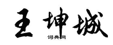 胡问遂王坤城行书个性签名怎么写
