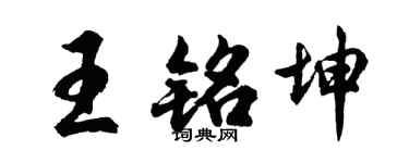 胡问遂王铭坤行书个性签名怎么写