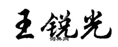 胡问遂王锐光行书个性签名怎么写