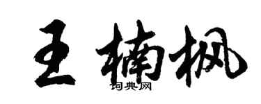 胡问遂王楠枫行书个性签名怎么写