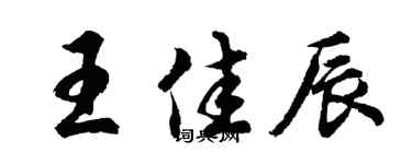 胡问遂王佳辰行书个性签名怎么写