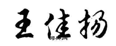 胡问遂王佳扬行书个性签名怎么写