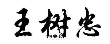 胡问遂王树忠行书个性签名怎么写