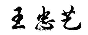 胡问遂王忠艺行书个性签名怎么写