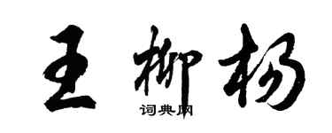 胡问遂王柳杨行书个性签名怎么写