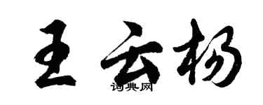 胡问遂王云杨行书个性签名怎么写