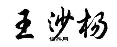 胡问遂王沙杨行书个性签名怎么写