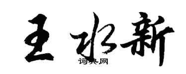 胡问遂王水新行书个性签名怎么写