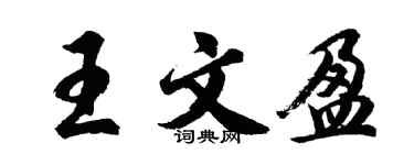 胡问遂王文盈行书个性签名怎么写