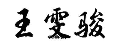 胡问遂王雯骏行书个性签名怎么写