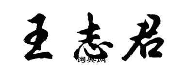 胡问遂王志君行书个性签名怎么写