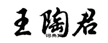 胡问遂王陶君行书个性签名怎么写