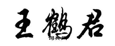 胡问遂王鹤君行书个性签名怎么写