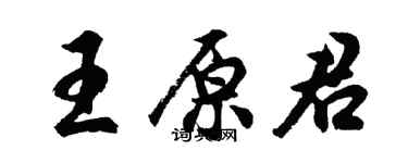 胡问遂王原君行书个性签名怎么写
