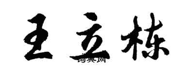 胡问遂王立栋行书个性签名怎么写