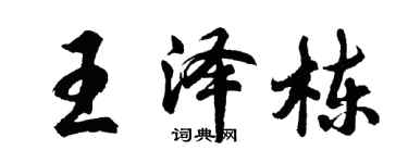 胡问遂王泽栋行书个性签名怎么写
