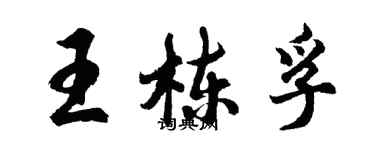 胡问遂王栋孚行书个性签名怎么写
